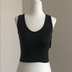 Gray halter crop top